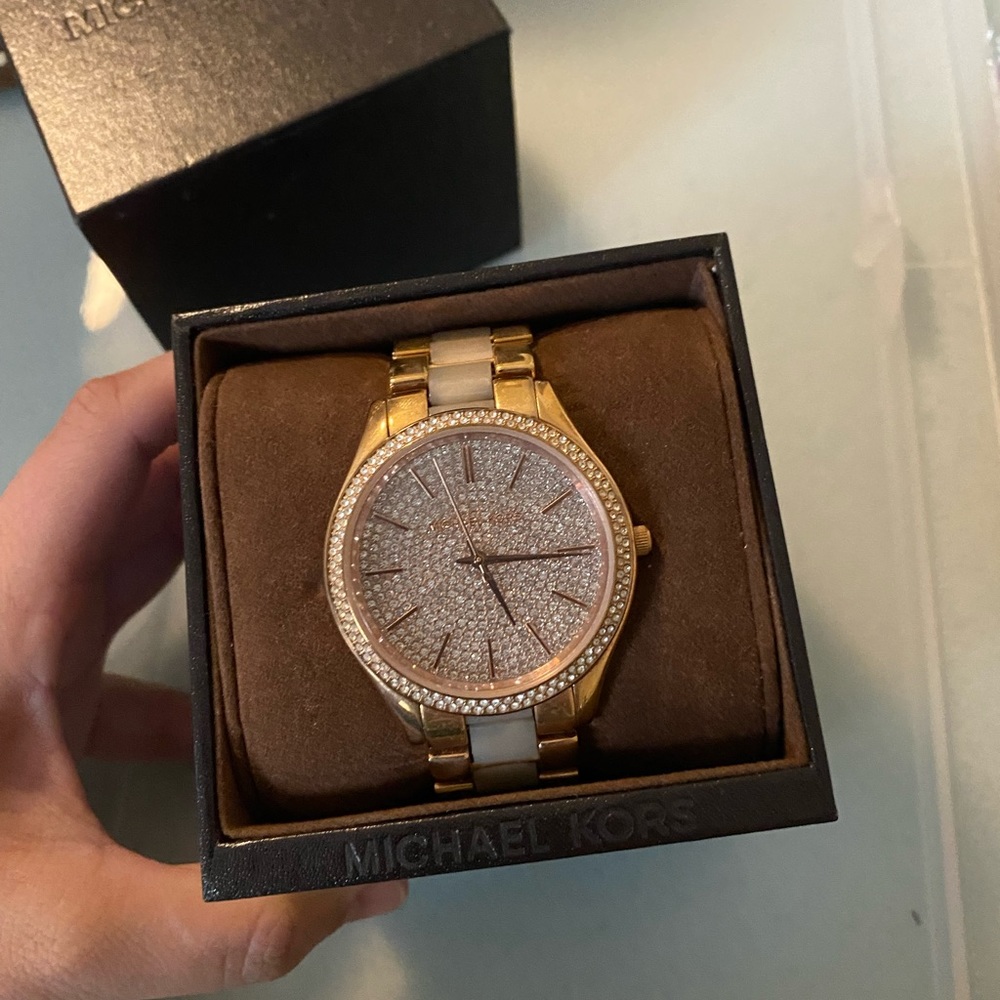 Rose gold Micheal Kors watch
